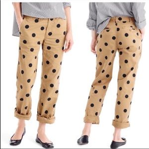 J.Crew Poka Dot Boyfriend Chino